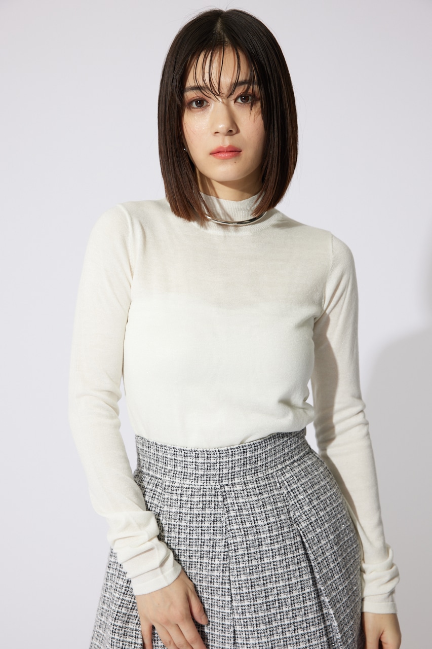 rienda | ハイネックシアーニットトップス (ニット ) |SHEL'TTER WEBSTORE