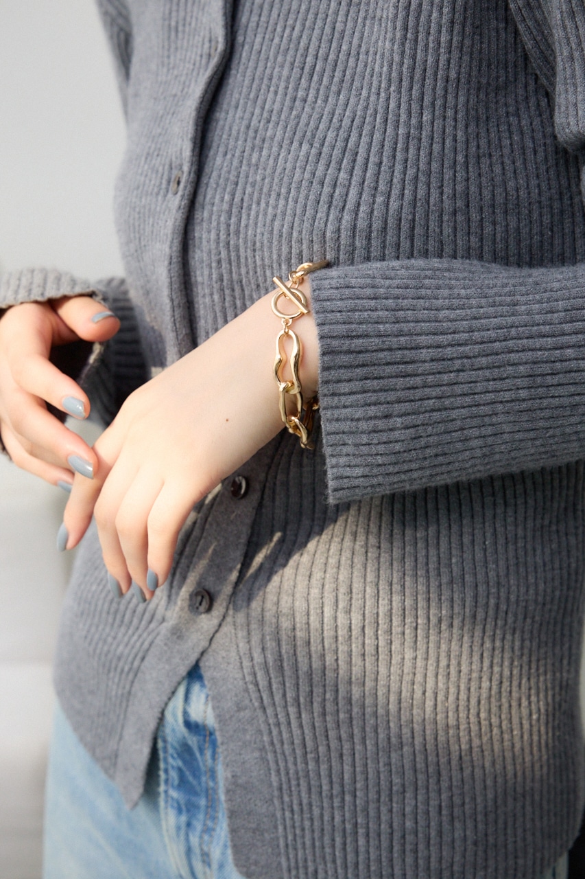 AZUL BY MOUSSY | ニュアンスシェイプドチェーンブレスレット (ピアス