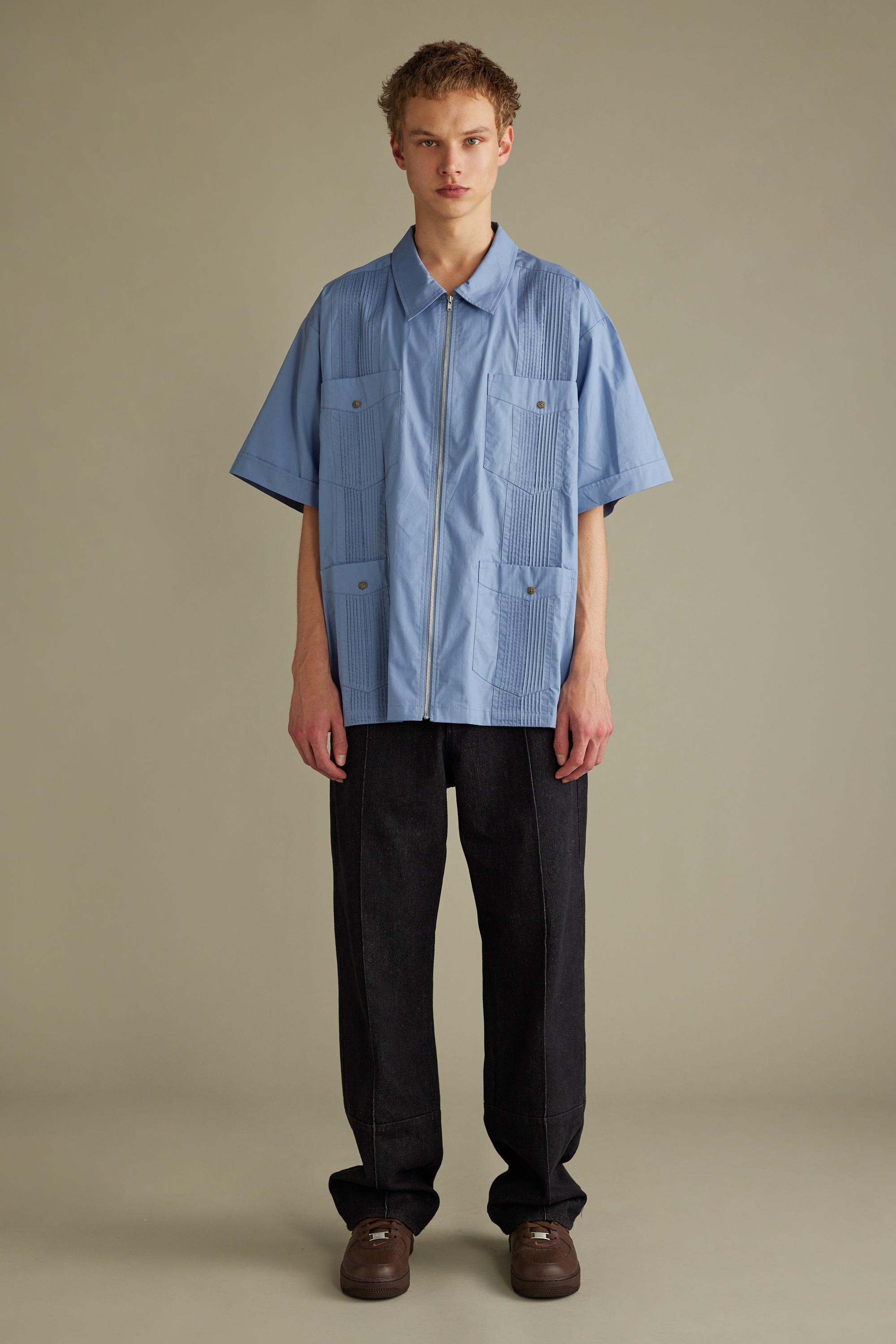 STYLEMIXER | ジップルーズキューバシャツ (シャツ・ブラウス ) |SHEL