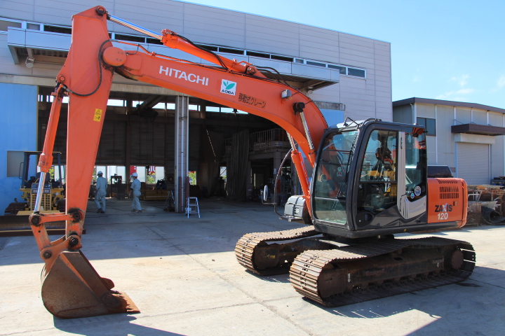 中古油圧ショベル 日立建機 ZX120-3 広幅シュー700mm エルピダあおば