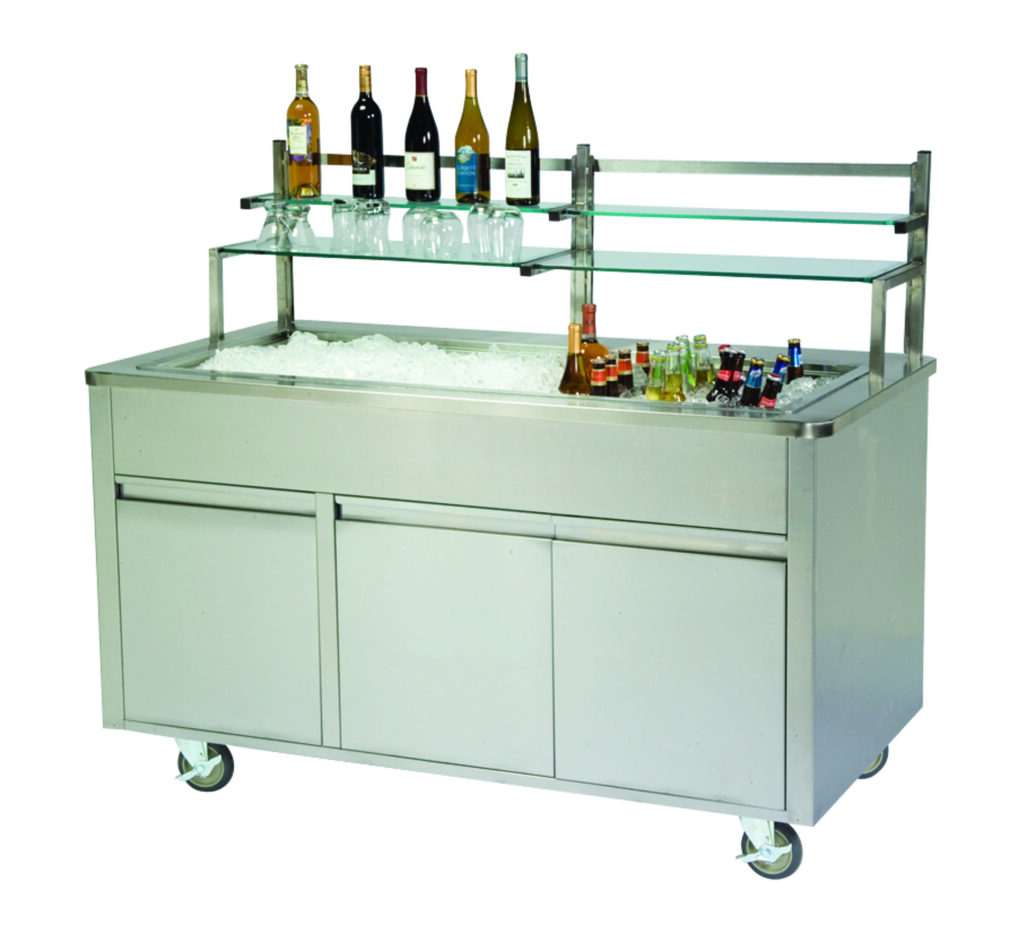 Geneva 79865 Wilson Portable Back Bar with (1) 50-Lb. Ice Bin, 8