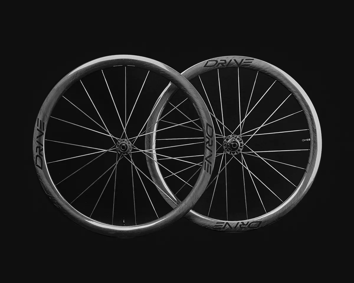 Drive 40D disc brake carbon spoke road wheelset,ceramic bearing
