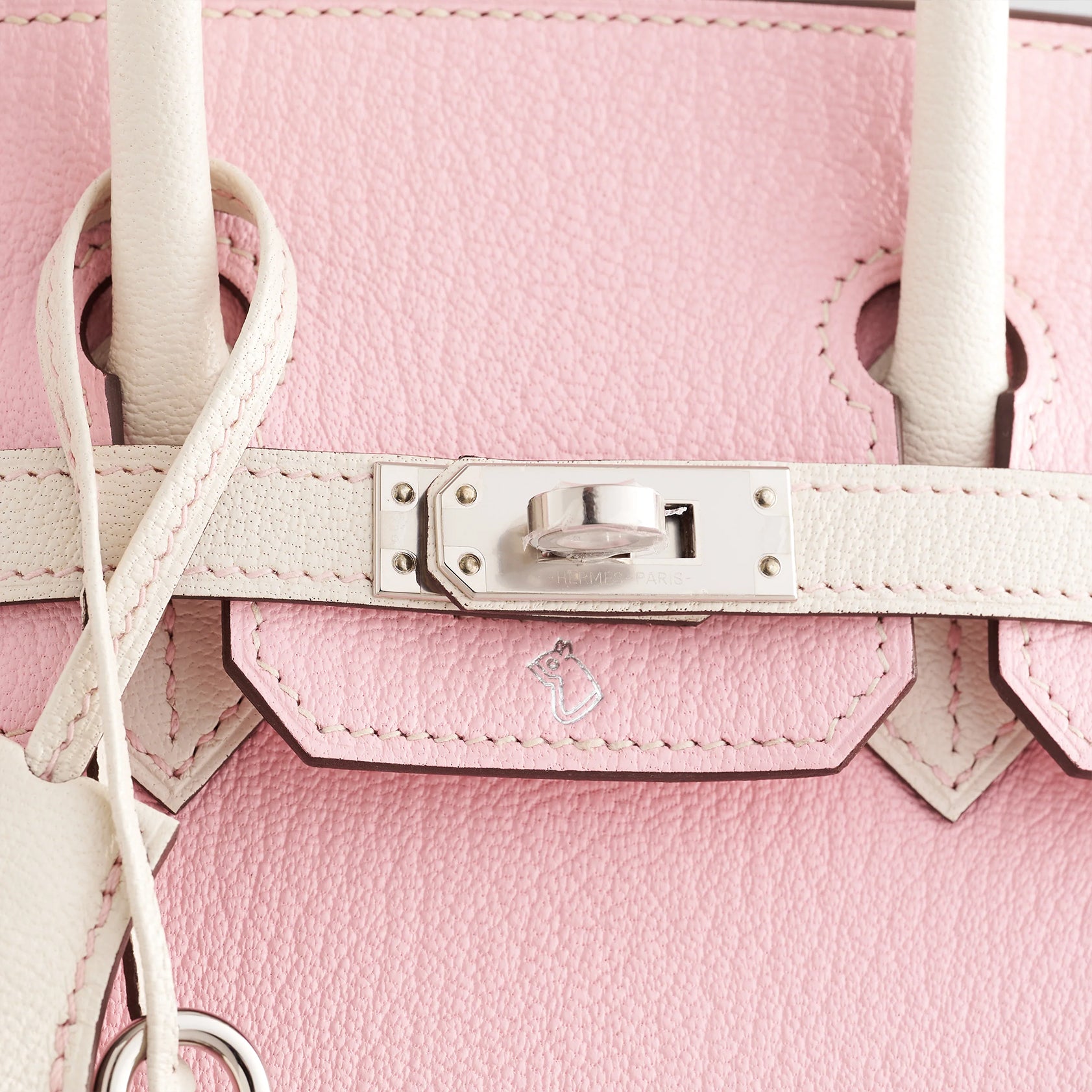Hermès Birkin 25 Chevre Rose Sakura / Nata Palladium Hardware HSS