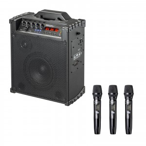 拡声器（スピーカー・選挙・バッテリー内蔵・ワイヤレスマイク2本付き