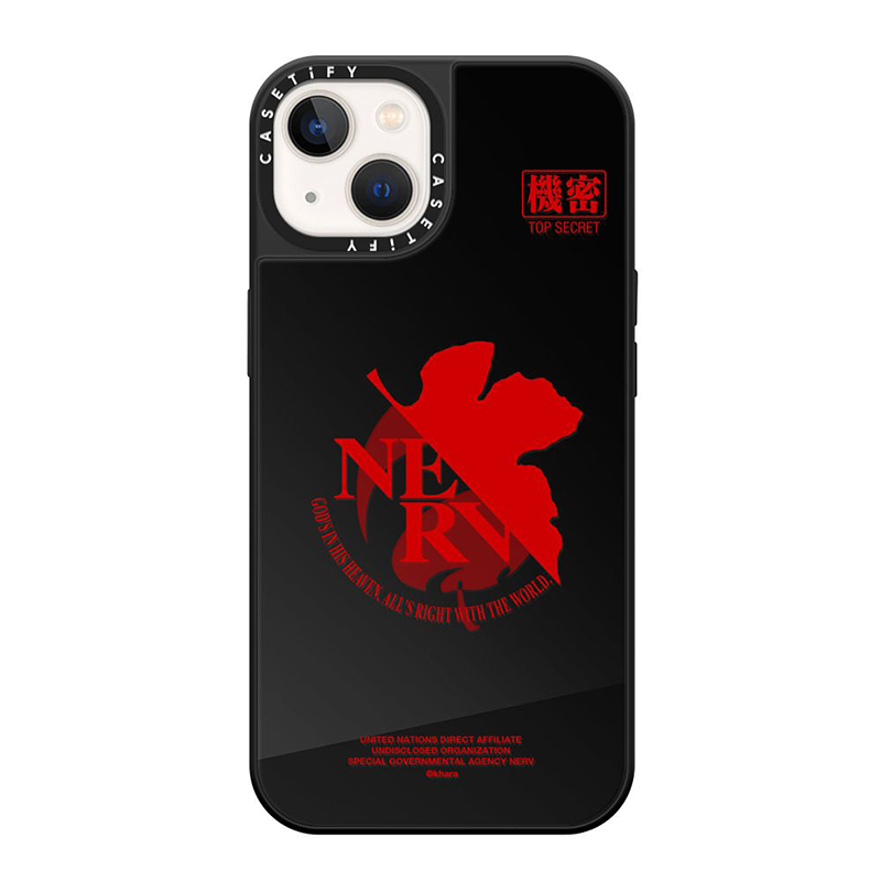 CASETiFYxEVA】NERV Logo MagSafe 対応ミラーケース（黒）/iPhone 13