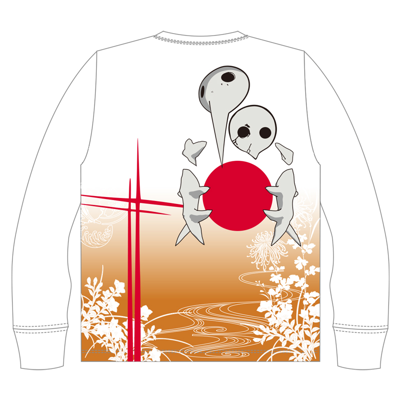 EVA×錦】アスカ＆マリ深々度ダイブ刺繍ロングTシャツ/白(M 白