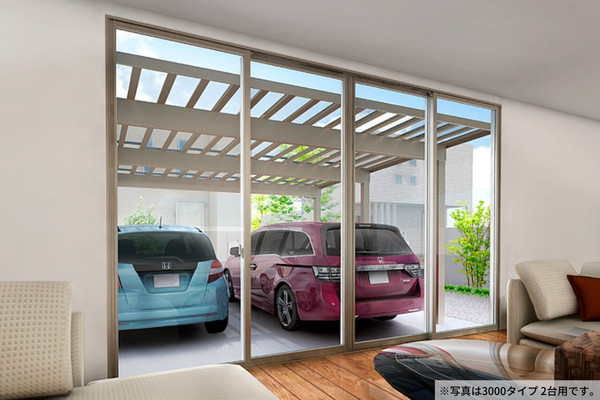 LIXIL カーポート ソルディーポート 1500 3台用 耐積雪50cm相当対応の
