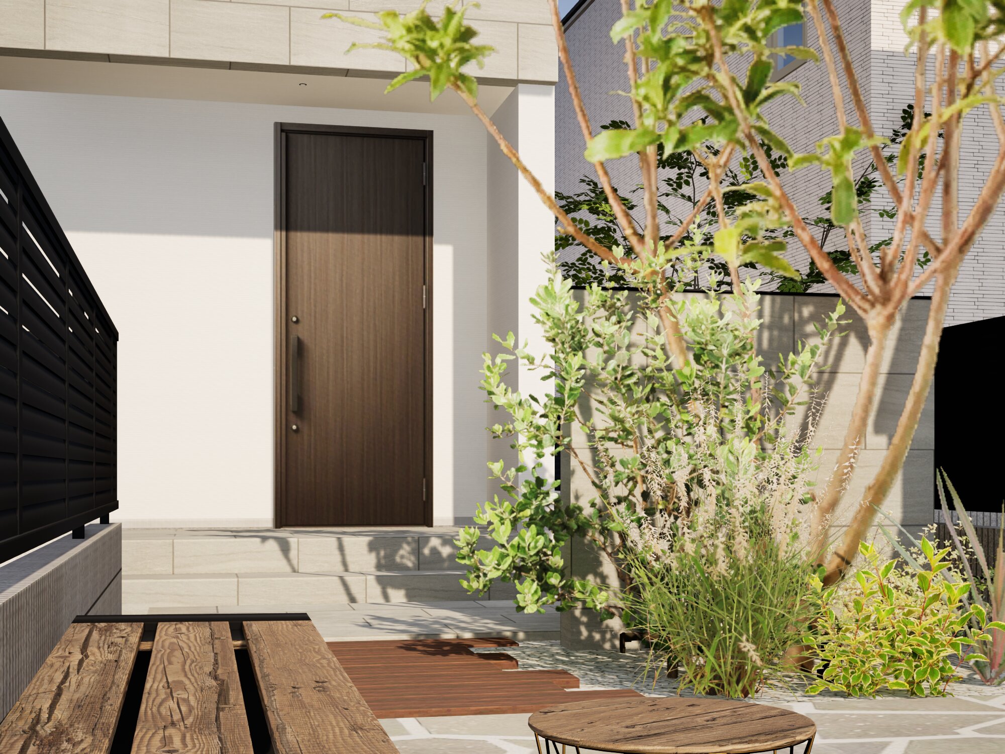 奥行き感を演出する、路地を活かした旗竿地プラン。 | エクスプラット