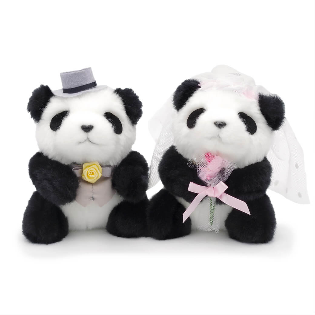 結婚式 ぬいぐるみ電報】ウェディングセット パンダ | 祝電・弔電