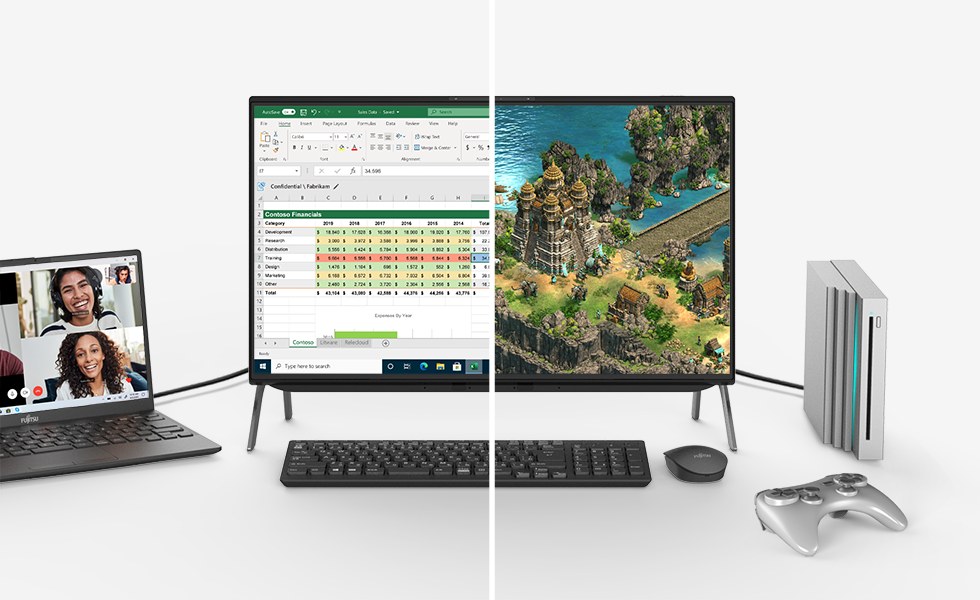 23.8型 デスクトップパソコン（PC） ESPRIMO FHシリーズ（FH77/G3
