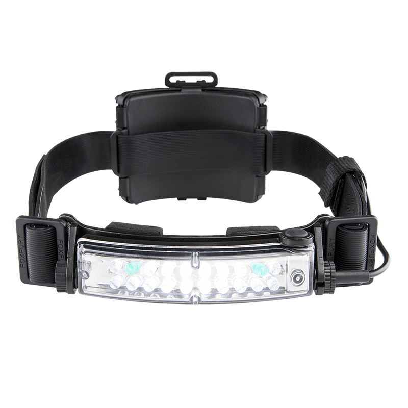 Command+ Tilt White & Green LED Headlamp / Helmet Light | FoxFury