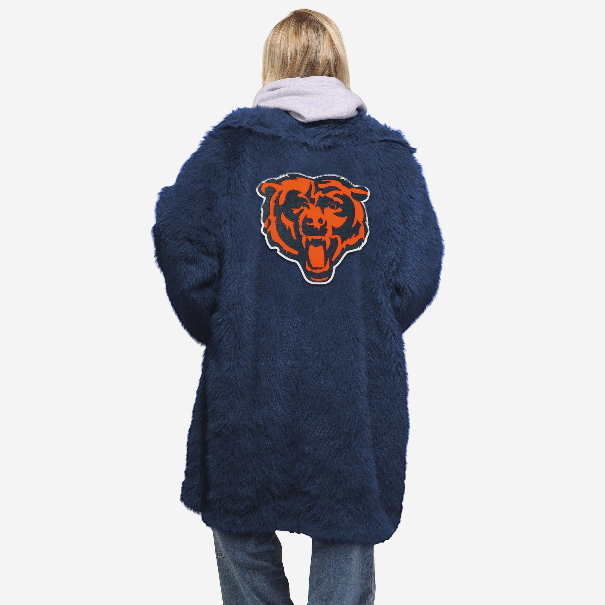 Chicago Bears Faux Fur Long Jacket FOCO