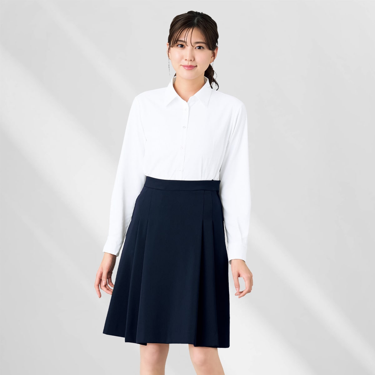 FS45791 バックアップカイロポケット付ソフトプリーツスカート｜医療用