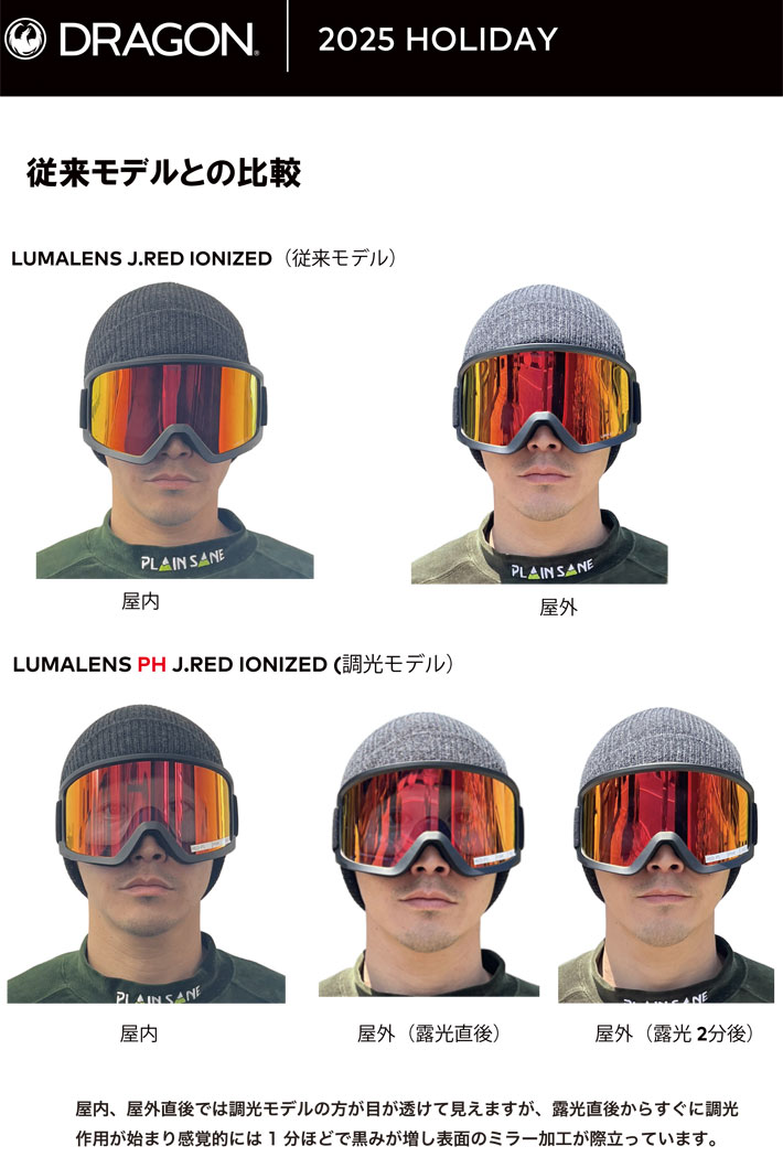 レイトモデル 25-26 ドラゴン ゴーグル DRAGON DX3 L PHOTOCHROMIC 調