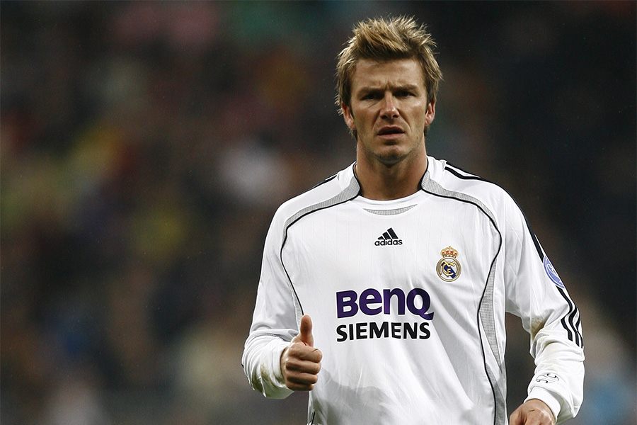 ベッカムがレアルで決めた