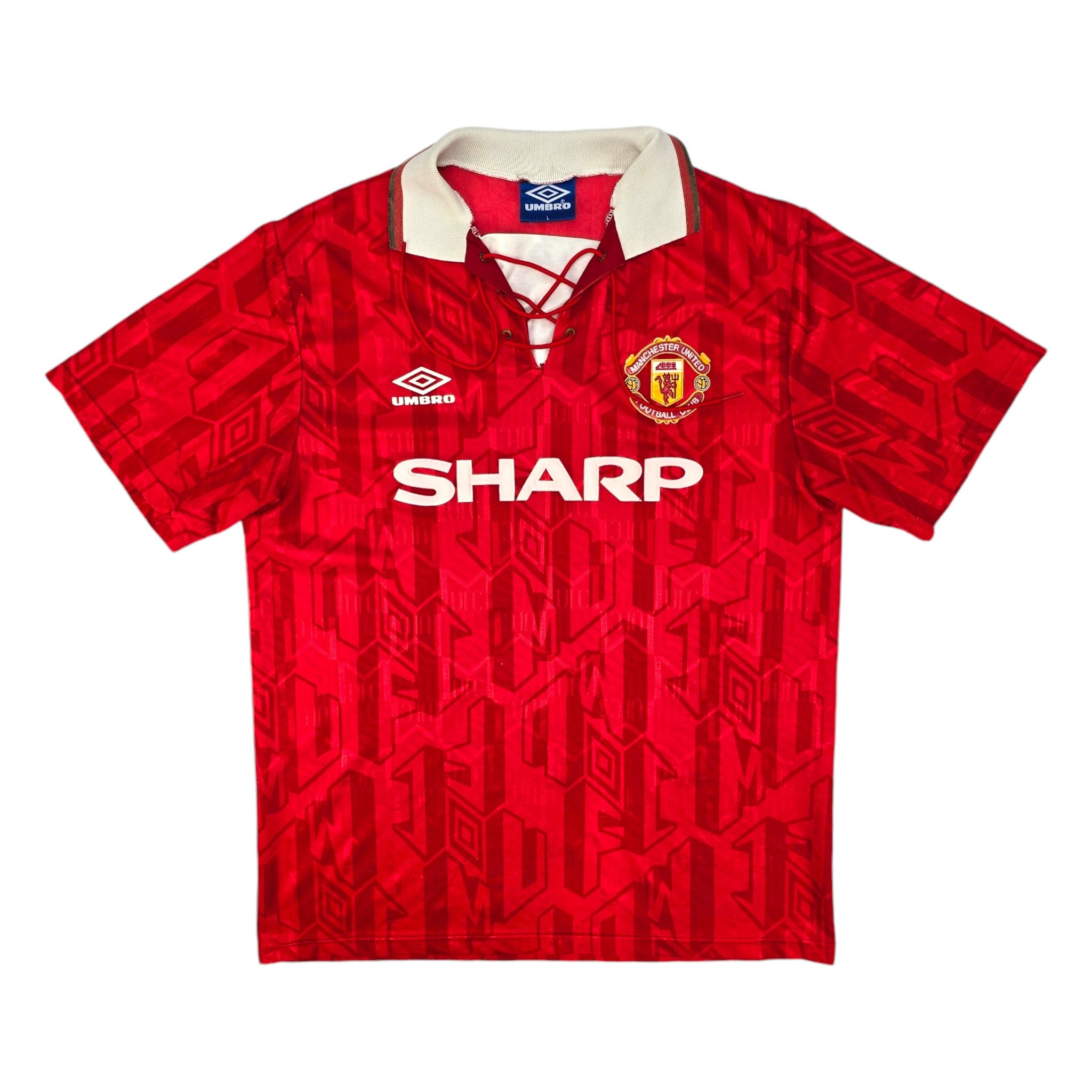 1992 94 Manchester United Home Football Shirt L Umbro – Football
