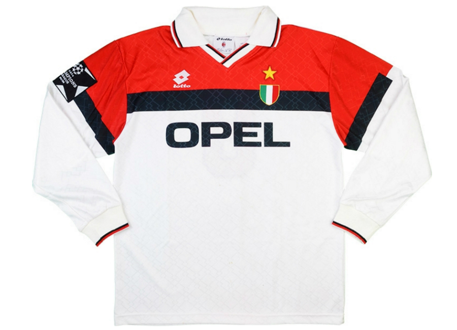 Lotto 1994-95 AC Milan Match Worn Champions League Away Shirt