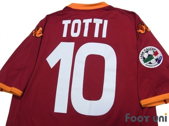 AS Roma 2007-2008 Home Shirt #10 Totti - Online Store From Footuni