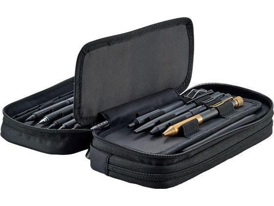 リヒトラブ XCOA スプレッドダブルペンケース ジェットブラック A3801