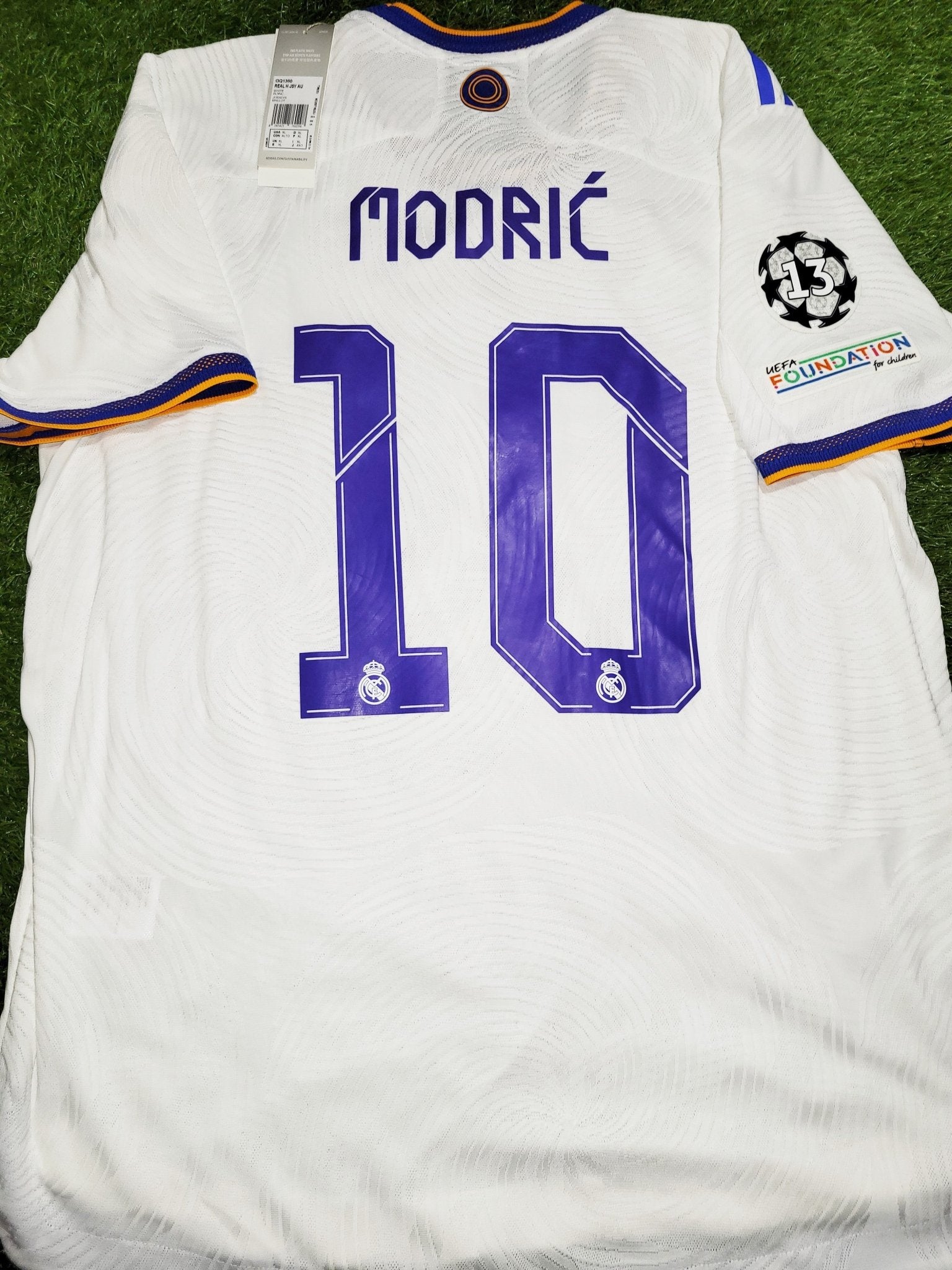 Modric Real Madrid 2021 2022 UEFA FINAL PLAYER ISSUE Soccer Jersey