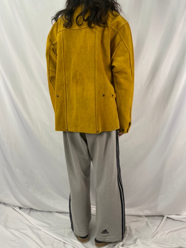 スウェード 溶接工 ウェルダーズ からし色 マスタード レザー