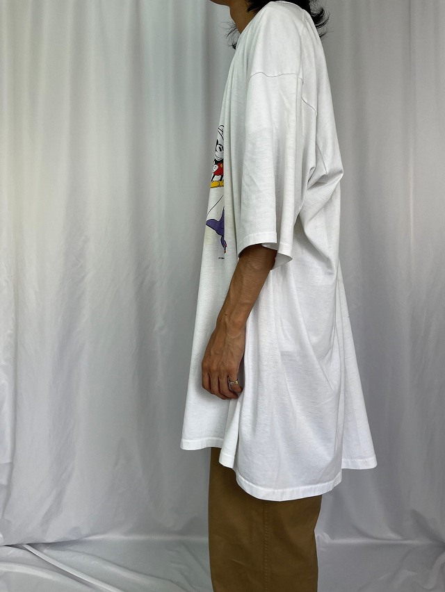 80年代 80s アメリカ製 ピグメント キャラT 大判 白 ホワイト 半袖