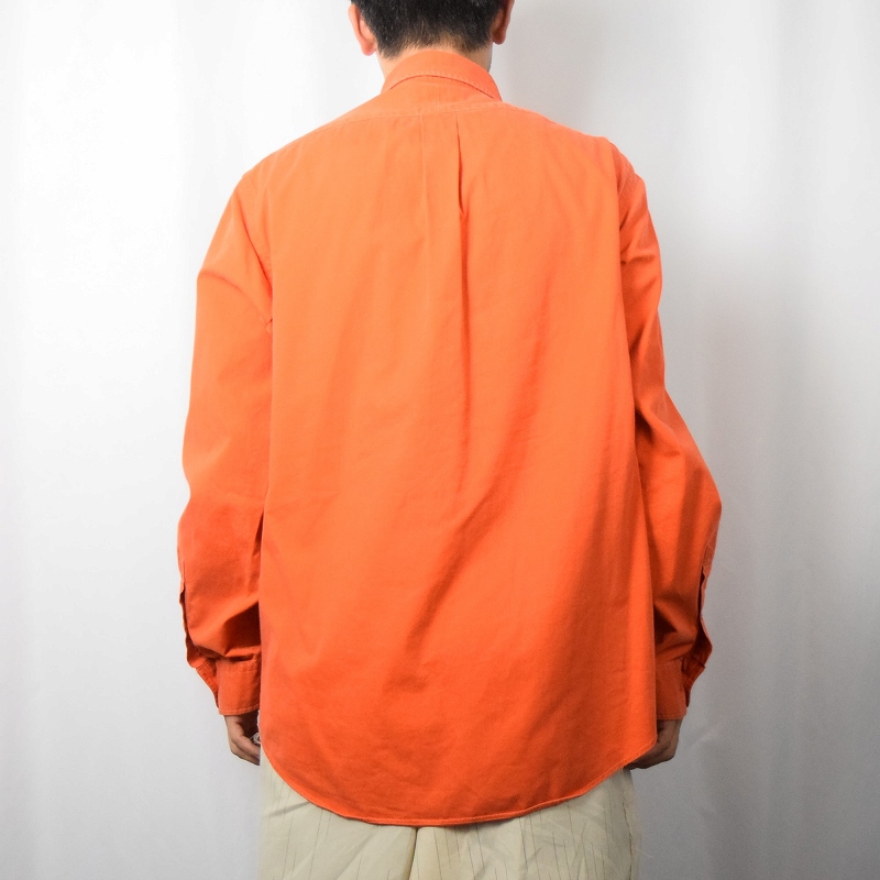 ポロラルフローレン 長袖 オレンジ ワークシャツ│ヴィテージ古着屋