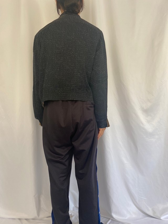 50年代 50s カスリ レーヨンギャバ ギャバジャン ブラック 黒