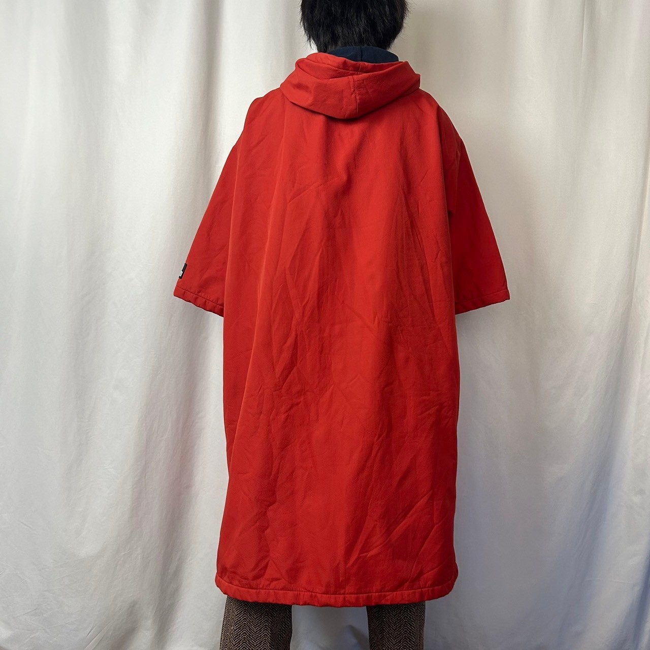 ウォームコート レインコート ポンチョ 赤 レッド サーフィン