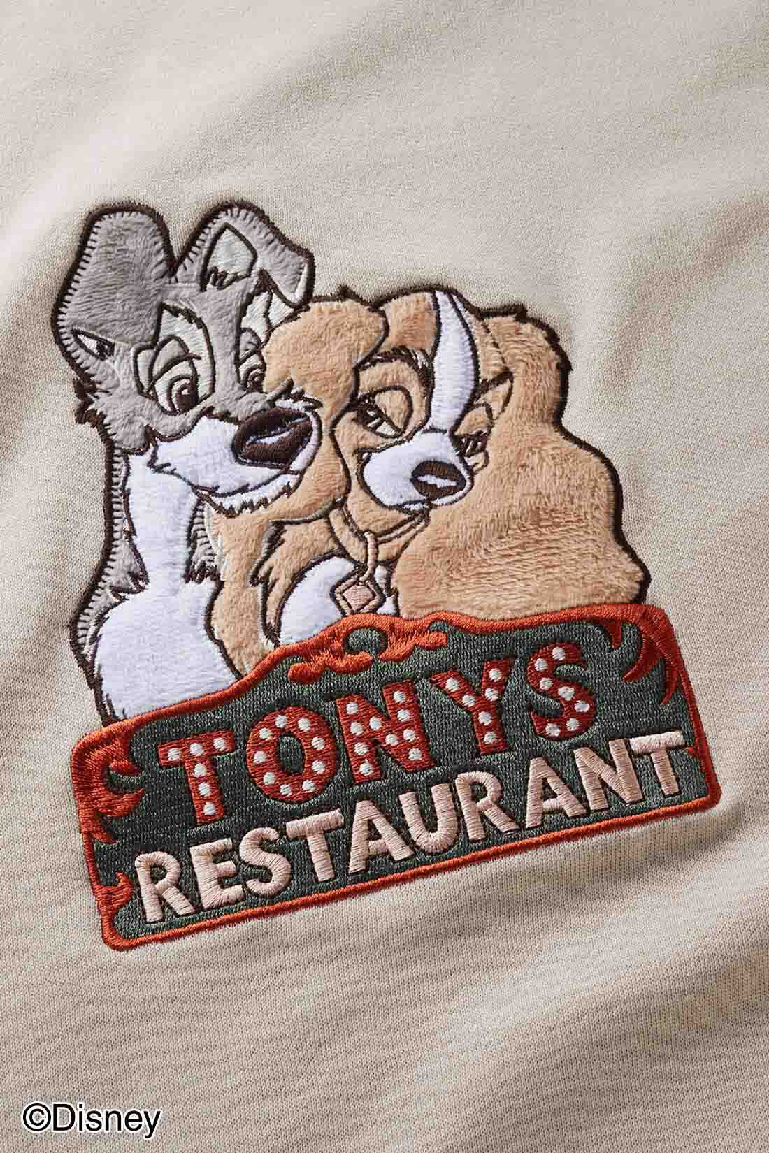 IEDIT[イディット] Disneyファー刺しゅうの「わんわん物語」裏