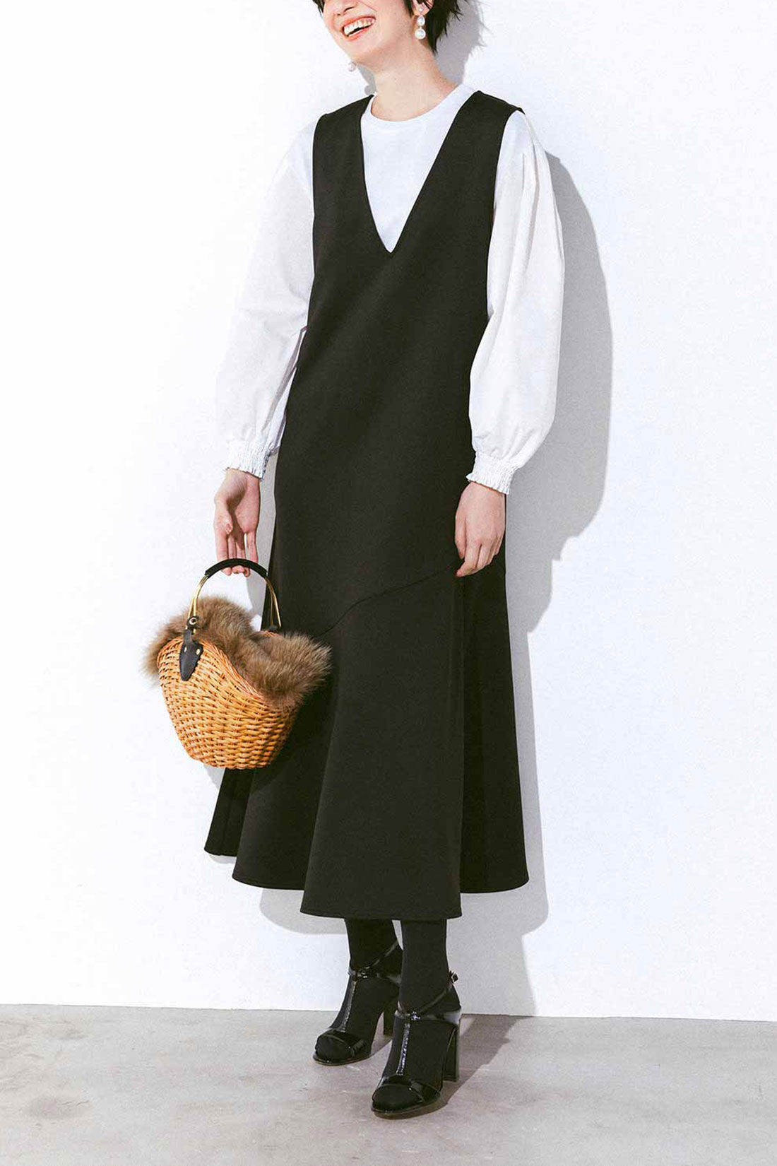 IEDIT[イディット] 前後ろ着られる ダンボールカットソーの