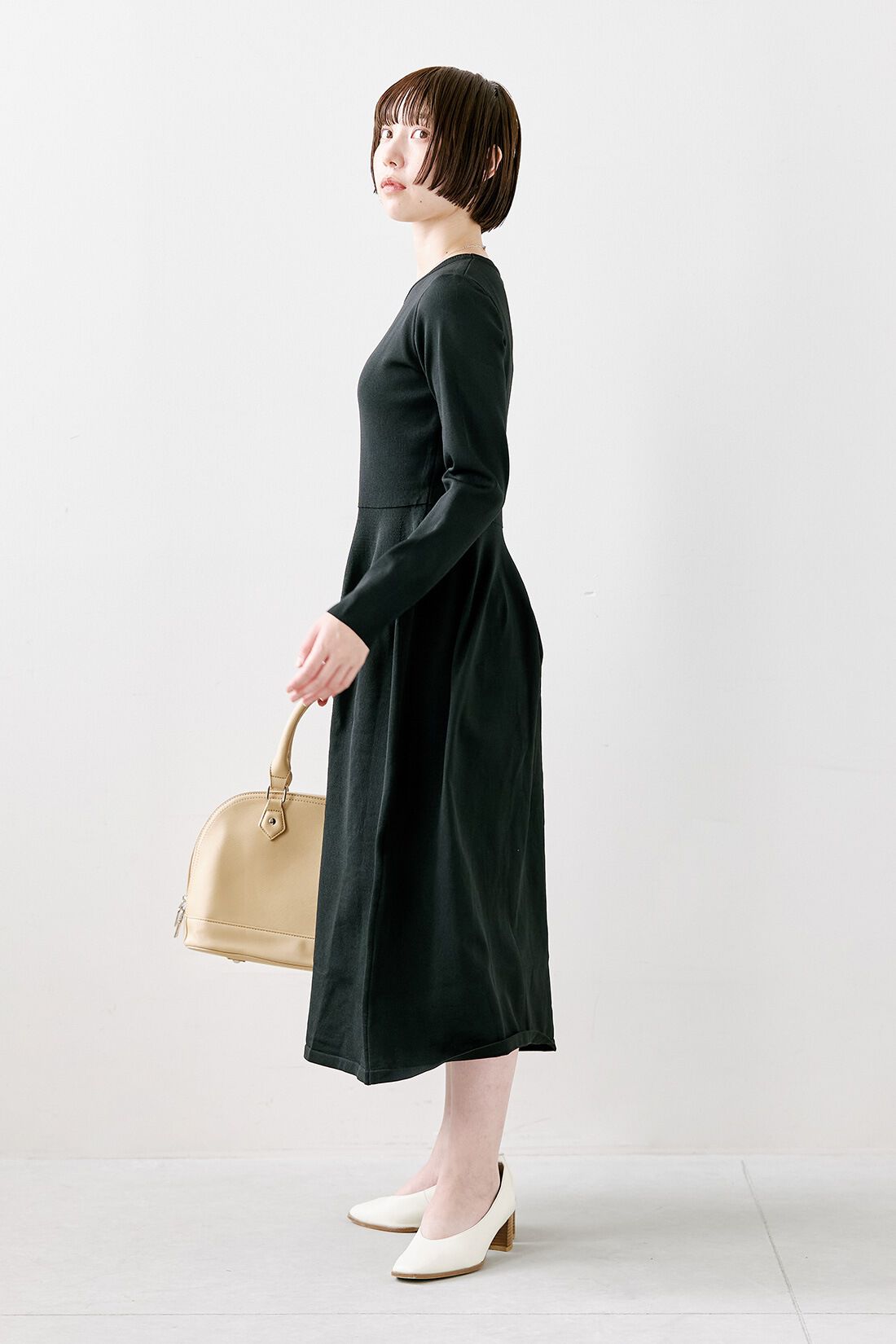 IEDIT[イディット] 福田麻琴さんコラボ クラス感漂うニットワンピース