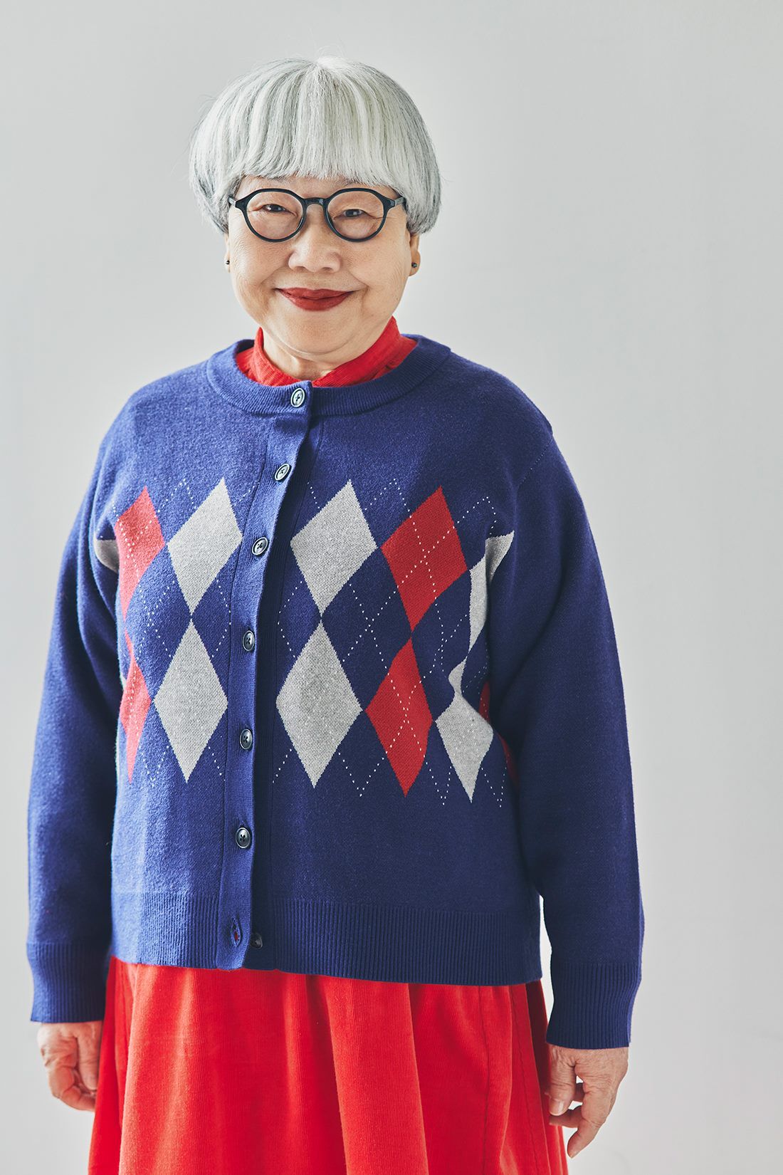 サニークラウズ feat. bonpon ponさんのアーガイルカーディガン