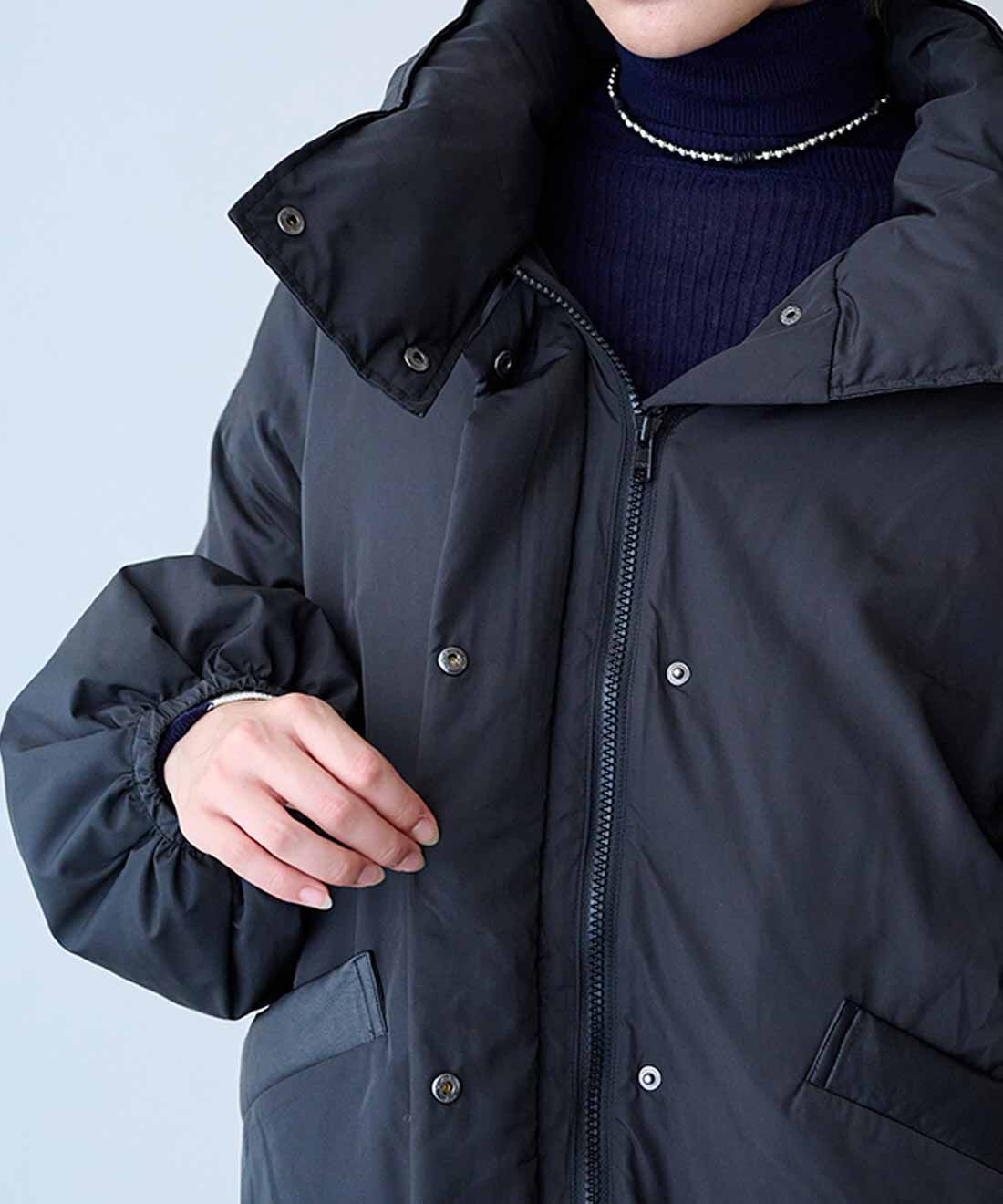 MEDE19F 異素材遣いのショートダウンジャケット〈ブラック〉｜MEDE19F