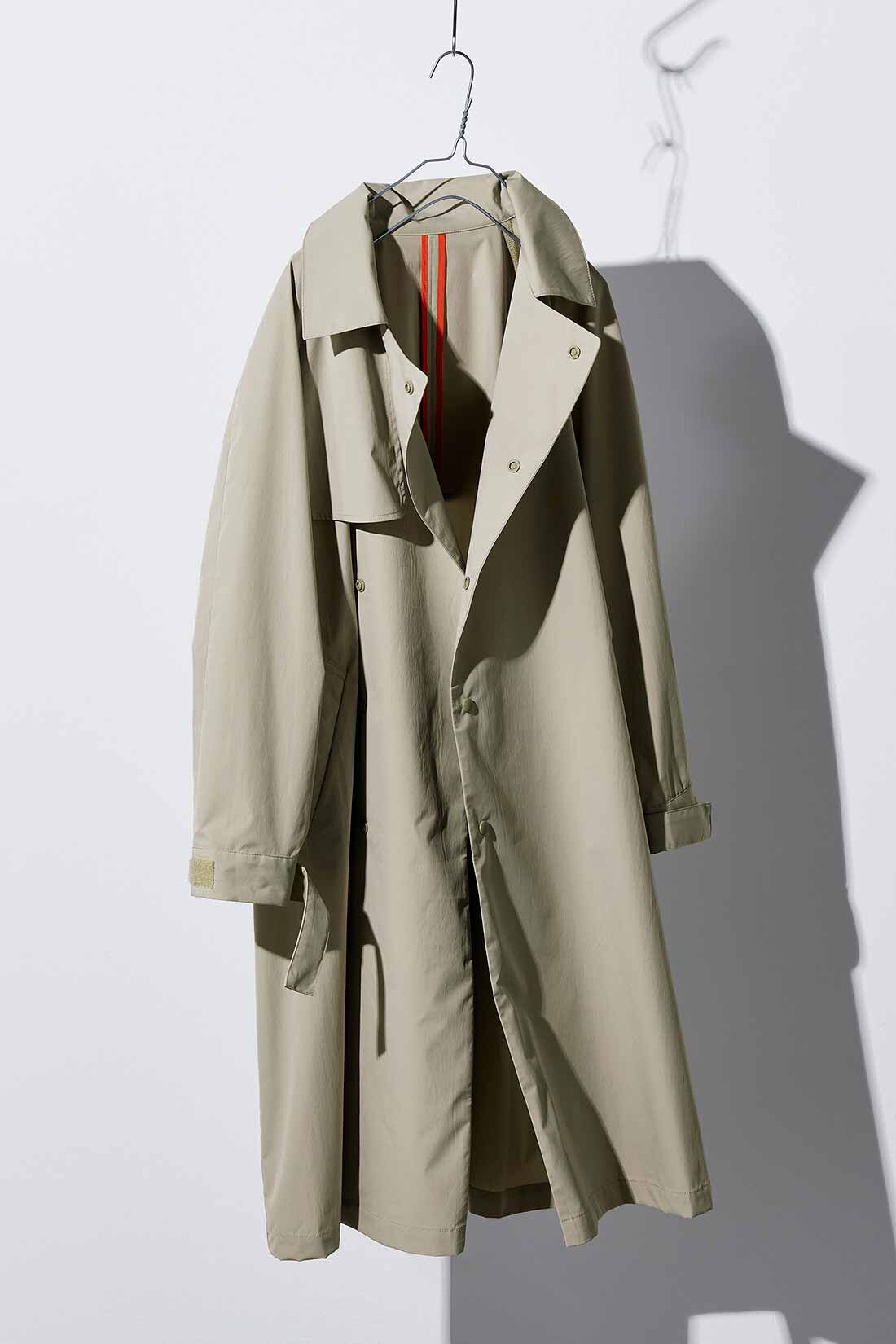 MEDE19F】水を受け流すミノテック（R）素材のオーバートレンチコート