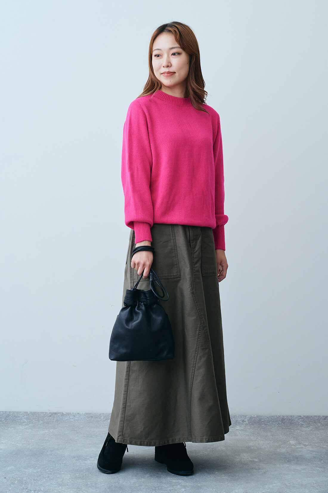 THREE FIFTY STANDARD ホールガーメント（R）のカラーニットセーター