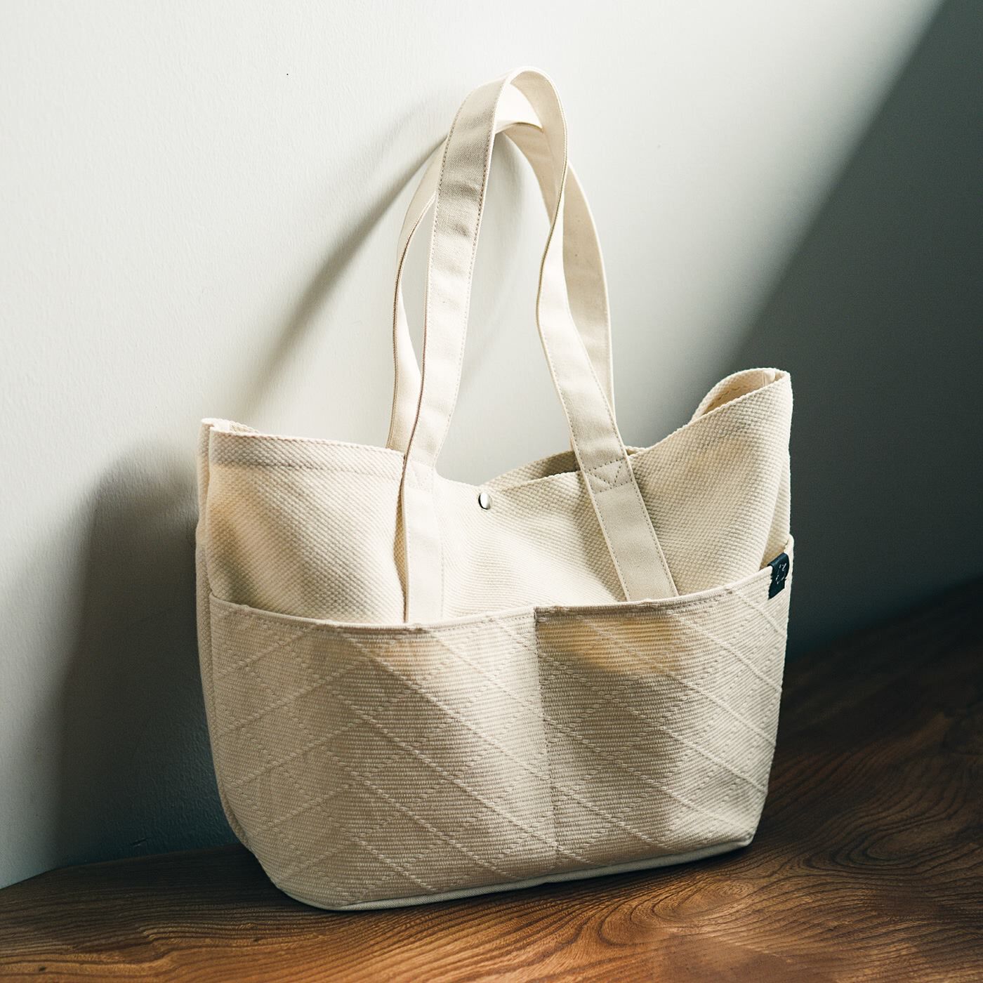 el:ment 九櫻・武道着の刺し子一重織り遣い 長く愛したいトートバッグ