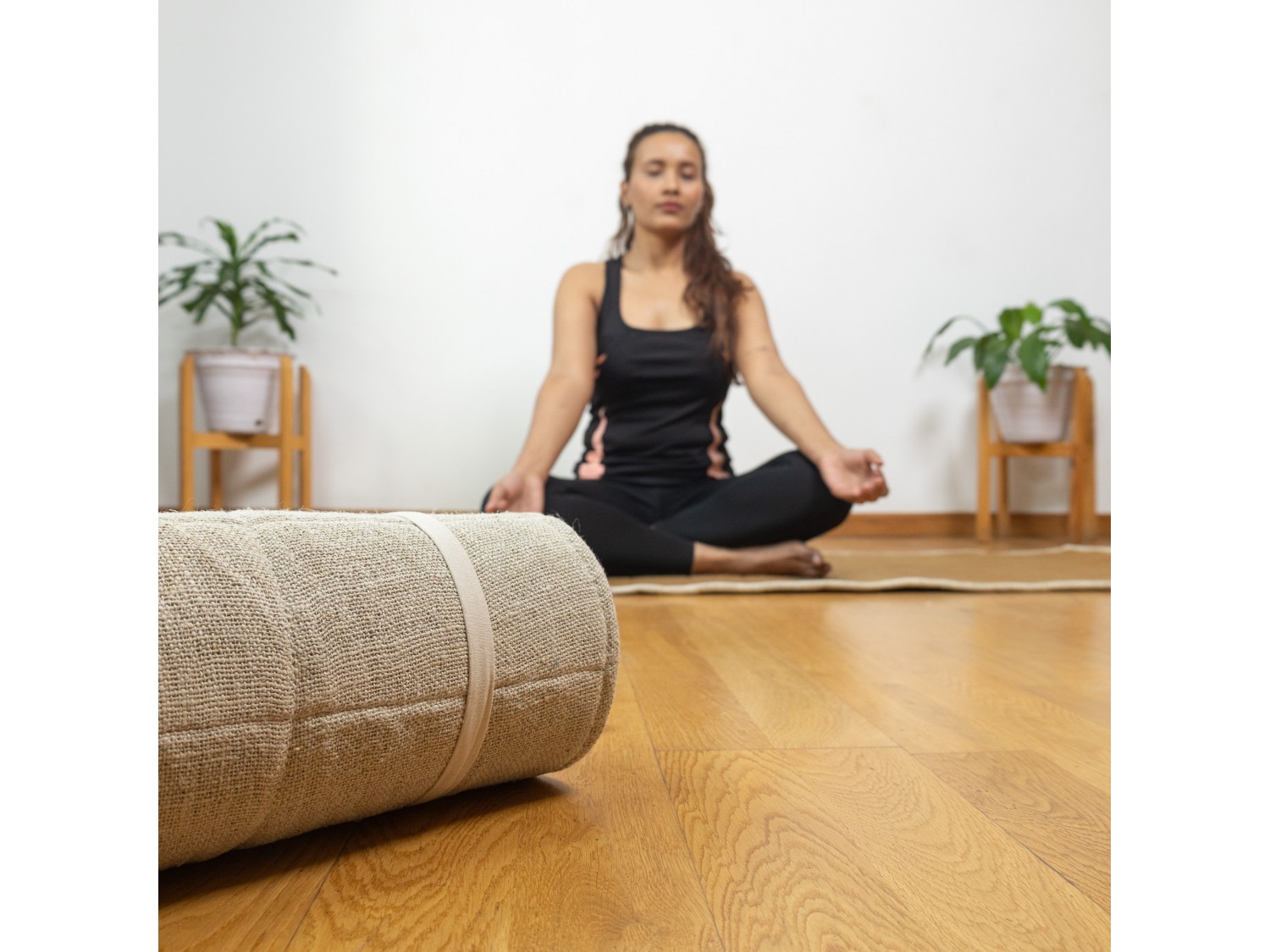 Buy Handmade Hemp and Wool Felt Yoga Mat - Felt and Yarn