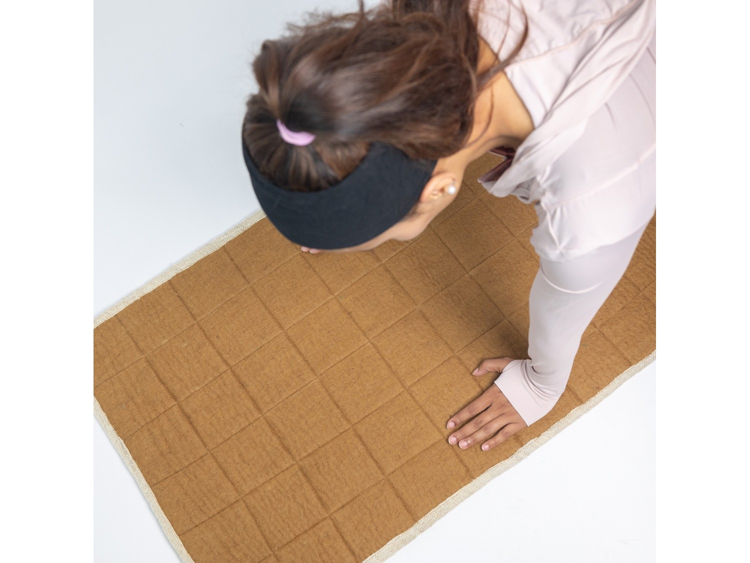 Buy Handmade Hemp and Wool Felt Yoga Mat - Felt and Yarn
