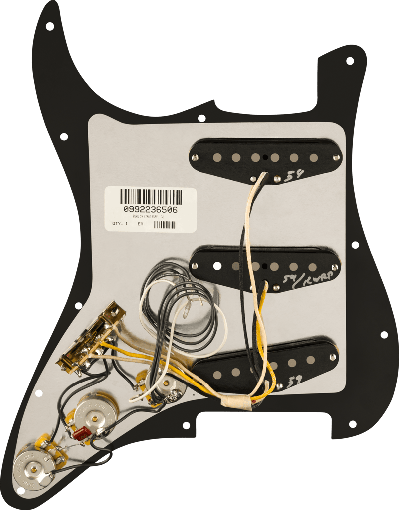 Pre-Wired Strat® Pickguard, Pure Vintage '59 w/RWRP Middle – Fender
