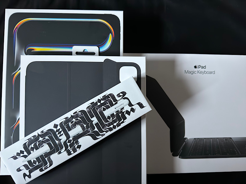 第5世代 iPad Pro M4 (2024) 256GBブラックとアクセサリー開封からの