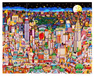 ニューヨーク・ステート・オブ・マインド 3Dアート 絵画 特大