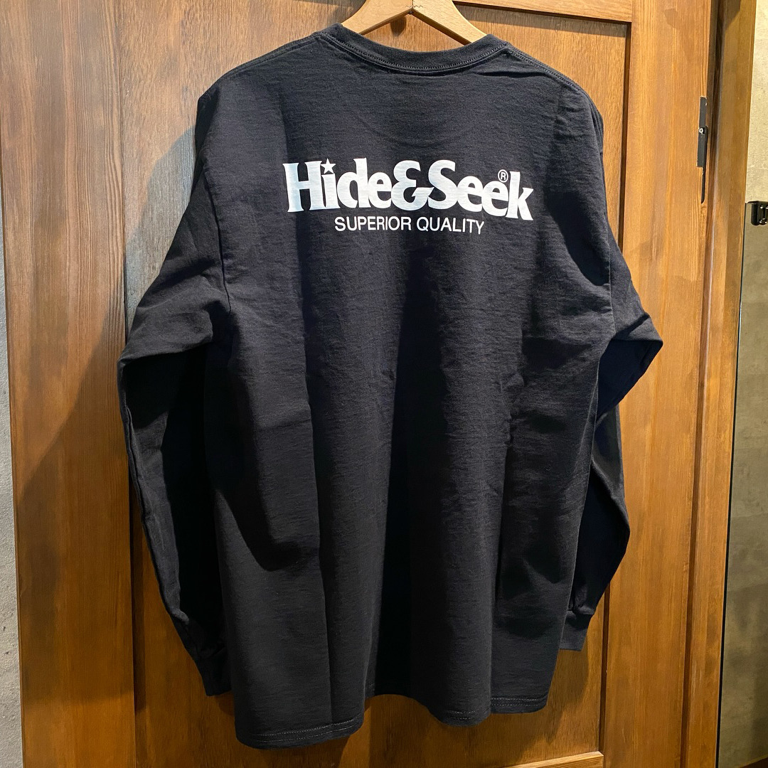HIDEANDSEEK(ハイドアンドシーク) / LOGO L/S TEE(26SS)(BLACK)(HT