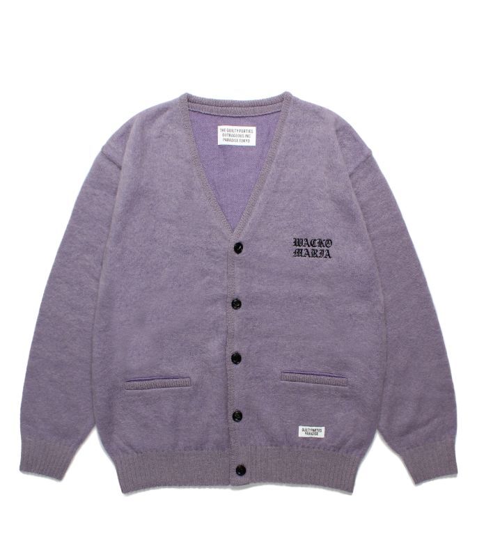 WACKO MARIA (MOHAIR CARDIGAN TYPE-2) PURPLE - FAMLEST