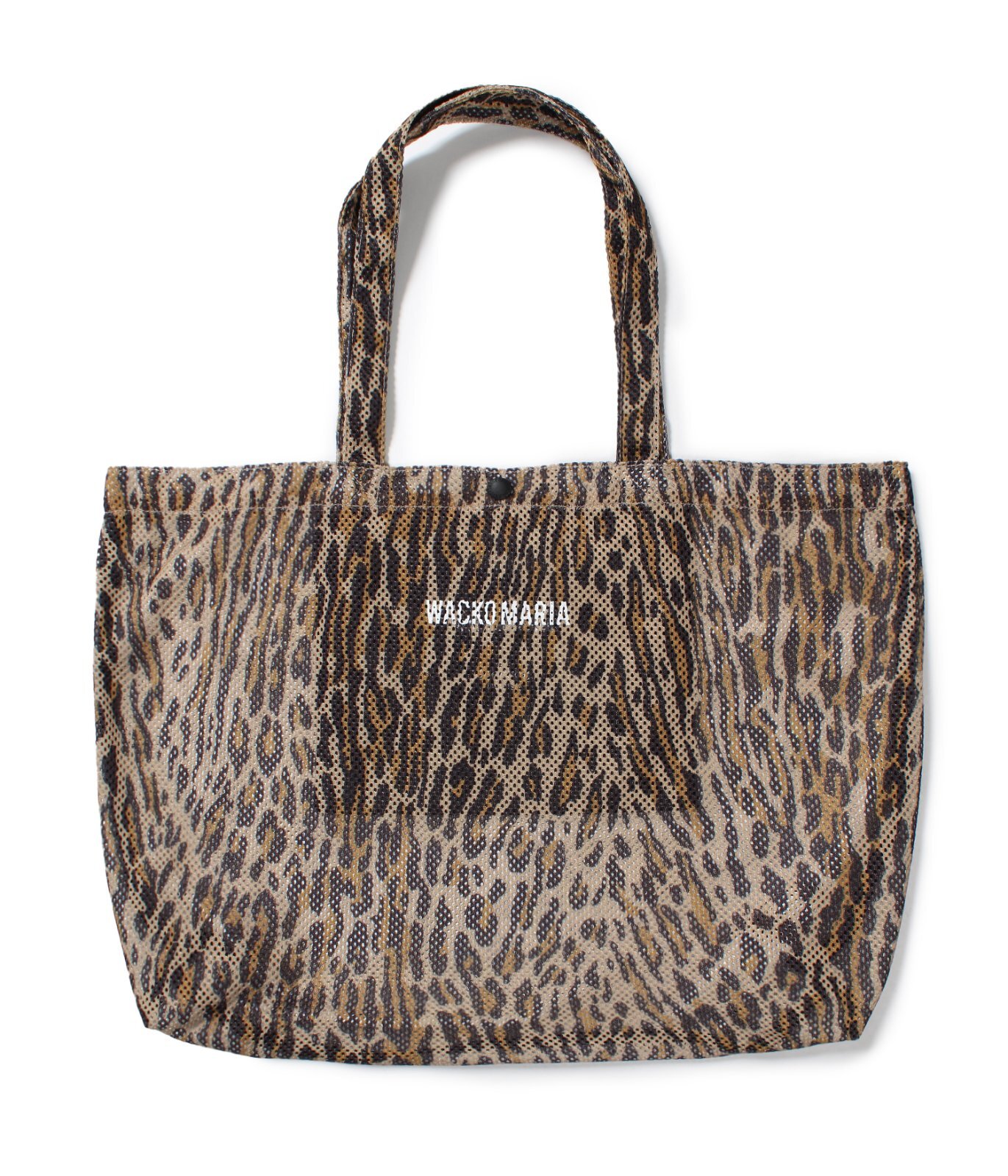 WACKO MARIA (SPEAK EASY / LEOPARD MESH TOTE BAG) BEIGE - FAMLEST