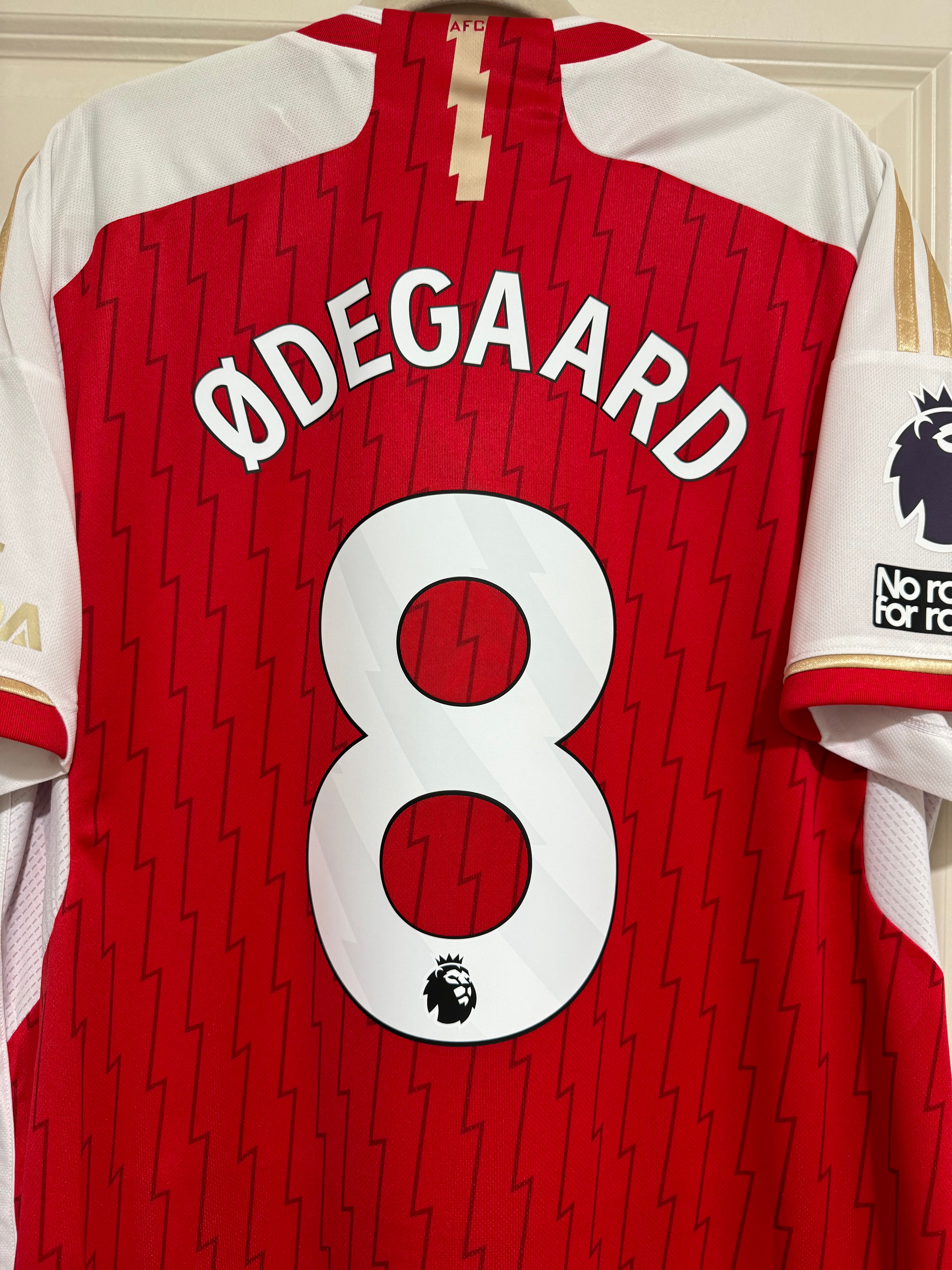 Odegaard #8 Mens 2XL Adidas Arsenal Home Jersey Premier League