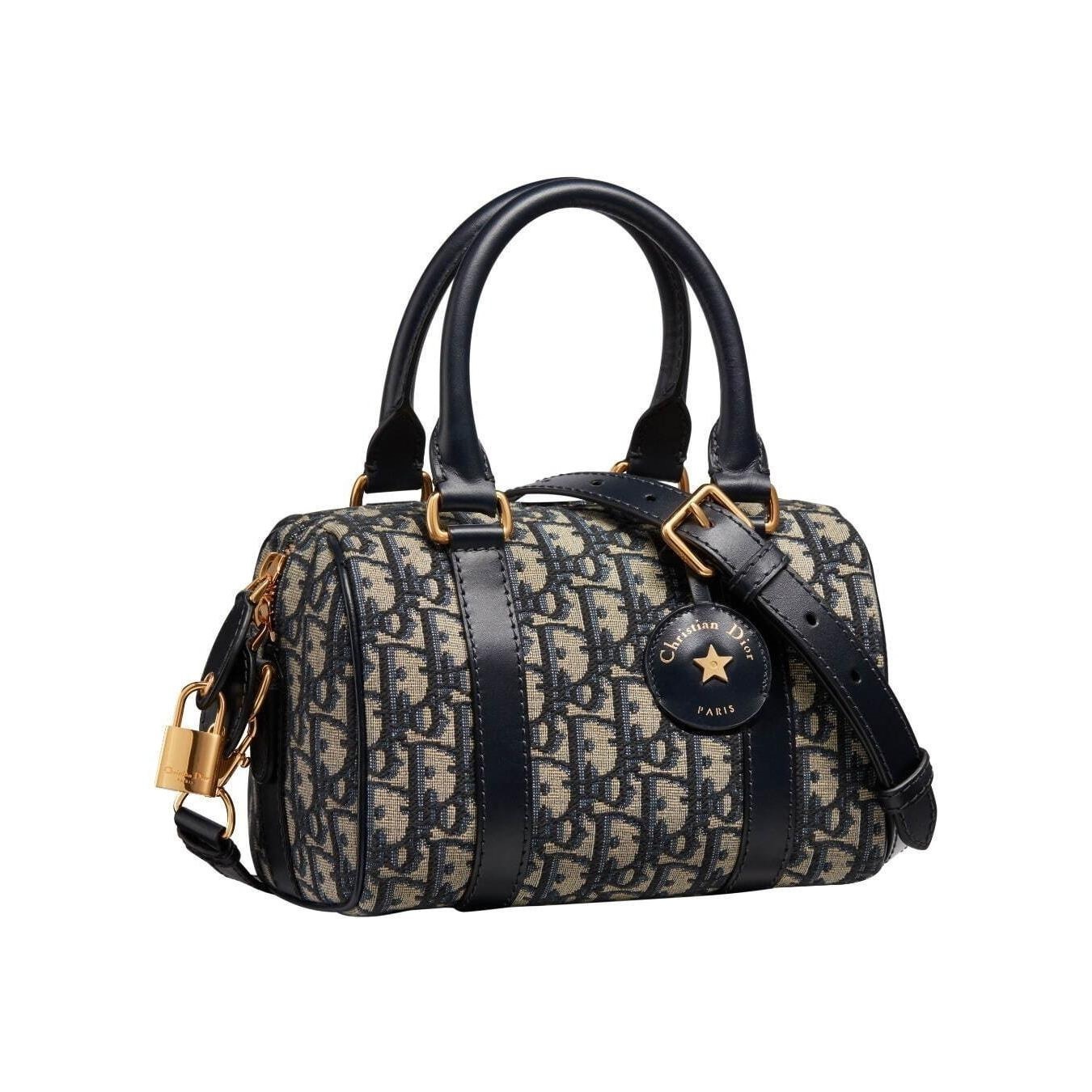 ディオール24年秋冬“ラッキースター＆パドロック”付きボストンバッグ