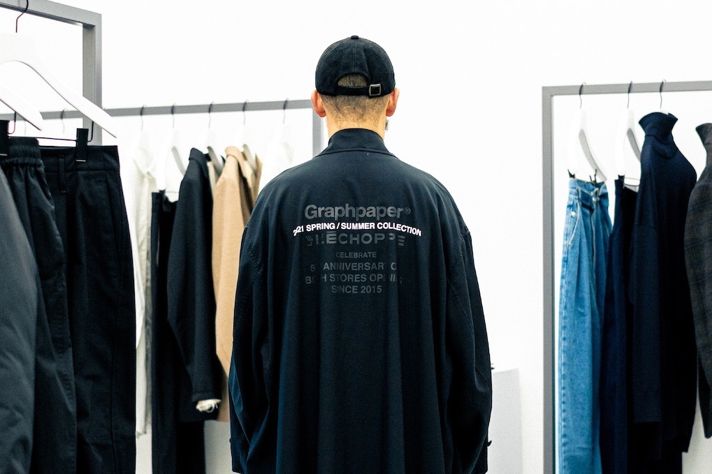 グラフペーパー×レショップ“バックプリント入り”シャツコート