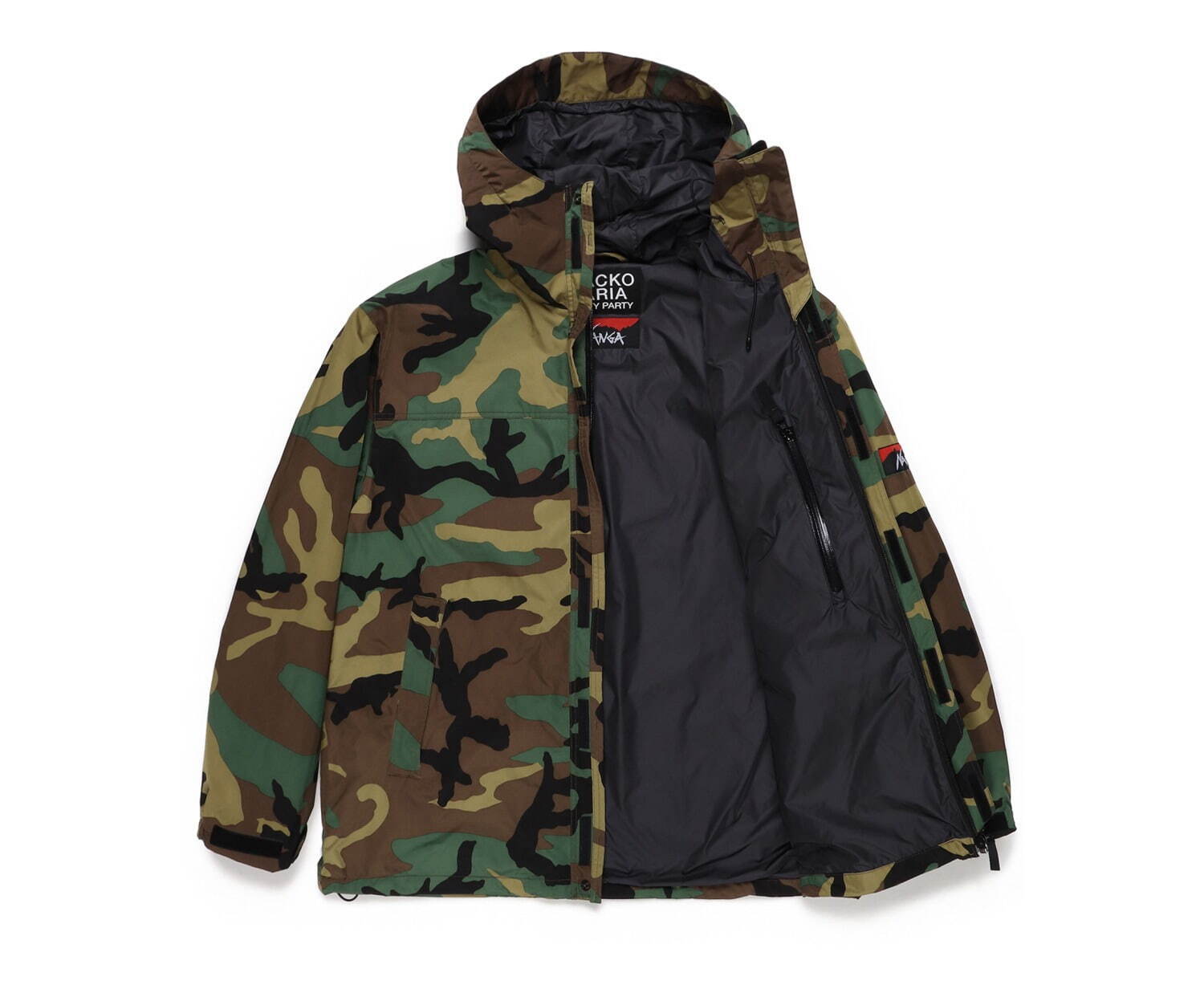 ワコマリア×ナンガ、全面レオパード柄マウンテンパーカーやロゴ刺繍