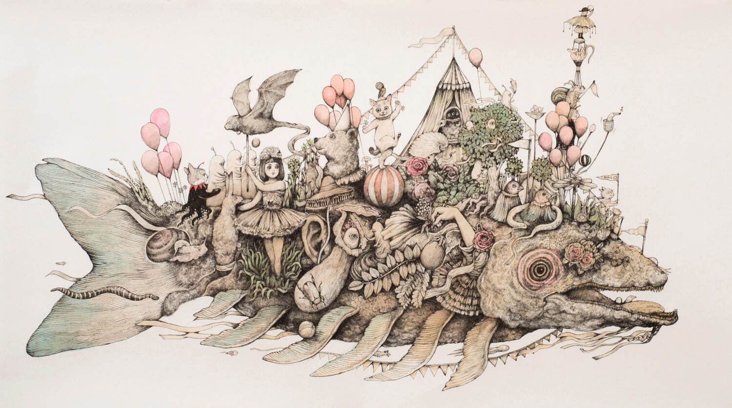 展覧会「ヒグチユウコ展 CIRCUS FINAL END」六本木で、サーカス作品